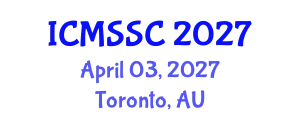 International Conference on Mathematics, Statistics and Scientific Computing (ICMSSC) April 03, 2027 - Toronto, Australia