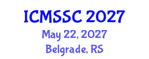 International Conference on Mathematics, Statistics and Scientific Computing (ICMSSC) May 22, 2027 - Belgrade, Serbia