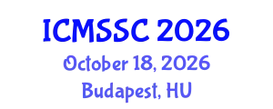International Conference on Mathematics, Statistics and Scientific Computing (ICMSSC) October 18, 2026 - Budapest, Hungary