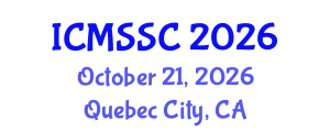 International Conference on Mathematics, Statistics and Scientific Computing (ICMSSC) October 21, 2026 - Quebec City, Canada