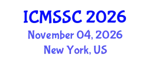 International Conference on Mathematics, Statistics and Scientific Computing (ICMSSC) November 04, 2026 - New York, United States