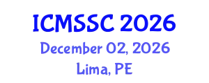 International Conference on Mathematics, Statistics and Scientific Computing (ICMSSC) December 02, 2026 - Lima, Peru