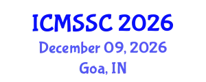 International Conference on Mathematics, Statistics and Scientific Computing (ICMSSC) December 09, 2026 - Goa, India