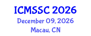 International Conference on Mathematics, Statistics and Scientific Computing (ICMSSC) December 09, 2026 - Macau, China