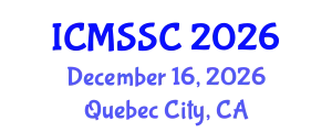 International Conference on Mathematics, Statistics and Scientific Computing (ICMSSC) December 16, 2026 - Quebec City, Canada
