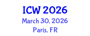 International Conference on Water (ICW) March 30, 2026 - Paris, France