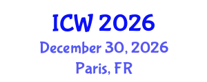 International Conference on Water (ICW) December 30, 2026 - Paris, France