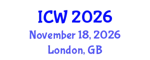 International Conference on Water (ICW) November 18, 2026 - London, United Kingdom