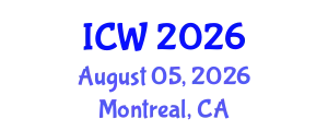 International Conference on Water (ICW) August 05, 2026 - Montreal, Canada