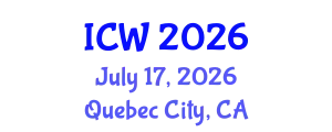 International Conference on Water (ICW) July 17, 2026 - Quebec City, Canada