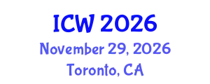 International Conference on Water (ICW) November 29, 2026 - Toronto, Canada