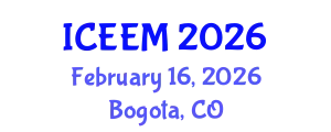 International Conference on Environmental Engineering and Management (ICEEM) February 16, 2026 - Bogota, Colombia