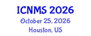International Conference on Nano and Materials Science (ICNMS) October 25, 2026 - Houston, United States