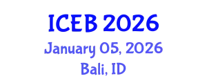 International Conference on Ecosystems and Biodiversity (ICEB) January 05, 2026 - Bali, Indonesia