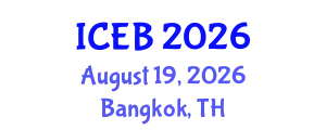 International Conference on Ecosystems and Biodiversity (ICEB) August 19, 2026 - Bangkok, Thailand