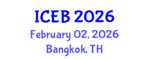 International Conference on Ecosystems and Biodiversity (ICEB) February 02, 2026 - Bangkok, Thailand