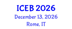 International Conference on Ecosystems and Biodiversity (ICEB) December 13, 2026 - Rome, Italy