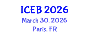 International Conference on Ecosystems and Biodiversity (ICEB) March 30, 2026 - Paris, France