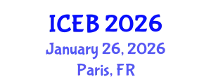 International Conference on Ecosystems and Biodiversity (ICEB) January 26, 2026 - Paris, France