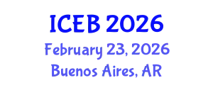 International Conference on Ecosystems and Biodiversity (ICEB) February 23, 2026 - Buenos Aires, Argentina