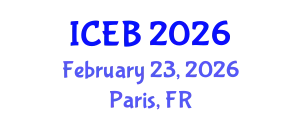 International Conference on Ecosystems and Biodiversity (ICEB) February 23, 2026 - Paris, France