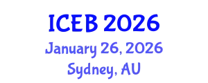 International Conference on Ecosystems and Biodiversity (ICEB) January 26, 2026 - Sydney, Australia