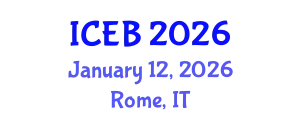 International Conference on Ecosystems and Biodiversity (ICEB) January 12, 2026 - Rome, Italy