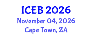 International Conference on Ecosystems and Biodiversity (ICEB) November 04, 2026 - Cape Town, South Africa