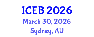 International Conference on Ecosystems and Biodiversity (ICEB) March 30, 2026 - Sydney, Australia