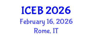 International Conference on Ecosystems and Biodiversity (ICEB) February 16, 2026 - Rome, Italy