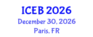 International Conference on Ecosystems and Biodiversity (ICEB) December 30, 2026 - Paris, France