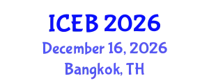 International Conference on Ecosystems and Biodiversity (ICEB) December 16, 2026 - Bangkok, Thailand