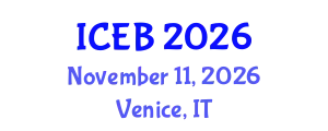 International Conference on Ecosystems and Biodiversity (ICEB) November 11, 2026 - Venice, Italy