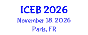International Conference on Ecosystems and Biodiversity (ICEB) November 18, 2026 - Paris, France