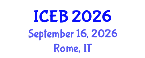 International Conference on Ecosystems and Biodiversity (ICEB) September 16, 2026 - Rome, Italy