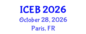 International Conference on Ecosystems and Biodiversity (ICEB) October 28, 2026 - Paris, France