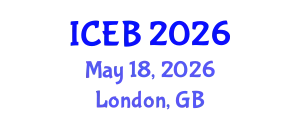 International Conference on Ecosystems and Biodiversity (ICEB) May 18, 2026 - London, United Kingdom