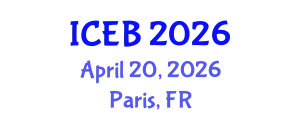 International Conference on Ecosystems and Biodiversity (ICEB) April 20, 2026 - Paris, France