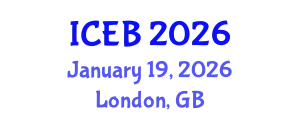 International Conference on Ecosystems and Biodiversity (ICEB) January 19, 2026 - London, United Kingdom