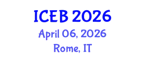 International Conference on Ecosystems and Biodiversity (ICEB) April 06, 2026 - Rome, Italy