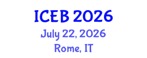 International Conference on Ecosystems and Biodiversity (ICEB) July 22, 2026 - Rome, Italy