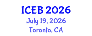 International Conference on Ecosystems and Biodiversity (ICEB) July 19, 2026 - Toronto, Canada