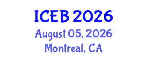 International Conference on Ecosystems and Biodiversity (ICEB) August 05, 2026 - Montreal, Canada