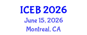 International Conference on Ecosystems and Biodiversity (ICEB) June 15, 2026 - Montreal, Canada