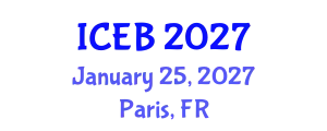 International Conference on Ecosystems and Biodiversity (ICEB) January 25, 2027 - Paris, France