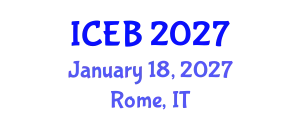 International Conference on Ecosystems and Biodiversity (ICEB) January 18, 2027 - Rome, Italy