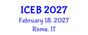International Conference on Ecosystems and Biodiversity (ICEB) February 18, 2027 - Rome, Italy