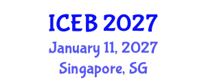 International Conference on Ecosystems and Biodiversity (ICEB) January 11, 2027 - Singapore, Singapore