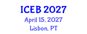 International Conference on Ecosystems and Biodiversity (ICEB) April 15, 2027 - Lisbon, Portugal