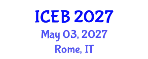 International Conference on Ecosystems and Biodiversity (ICEB) May 03, 2027 - Rome, Italy